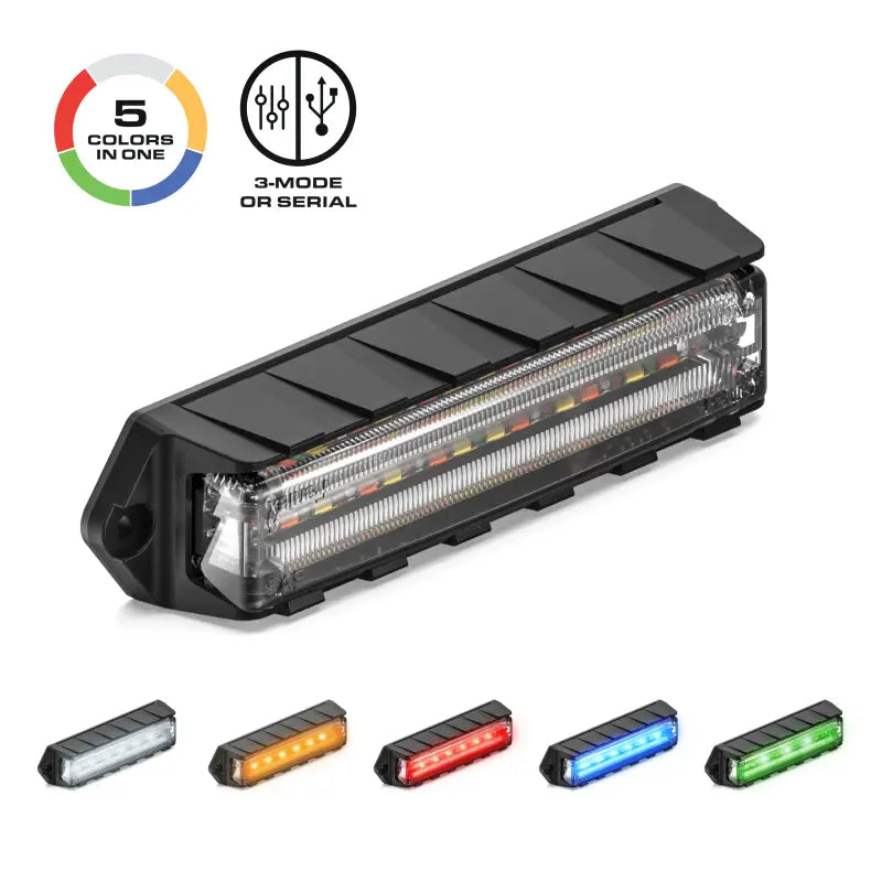 Rectangular multi-color LED light from Feniex Q Series Surface Mount series surface installation