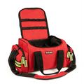 Red Emergency Medical Response Bag with Compartments | Scherber EMS Trauma Bag