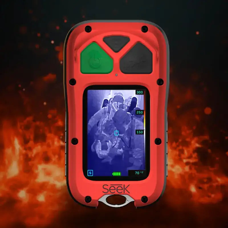 Red SEEK FirePRO 300 thermal camera showcasing high-resolution thermal imaging for heat signature detection