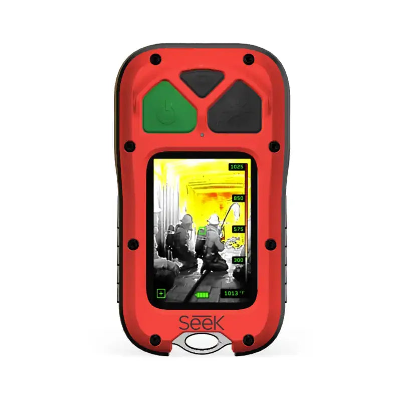 Red thermal imaging camera from SEEK FirePRO 300 with high-resolution thermal imaging to detect heat signatures