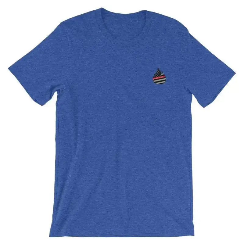 Royal blue t-shirt with American flag paw print emblem from Signature Logo Small collection