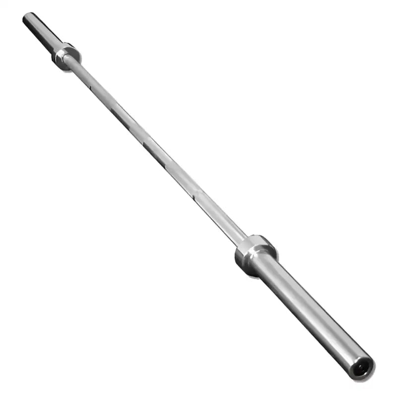 Silver Olympic barbell from SFE 4 Ft Olympic Bar, ideal for first responders and firefighters