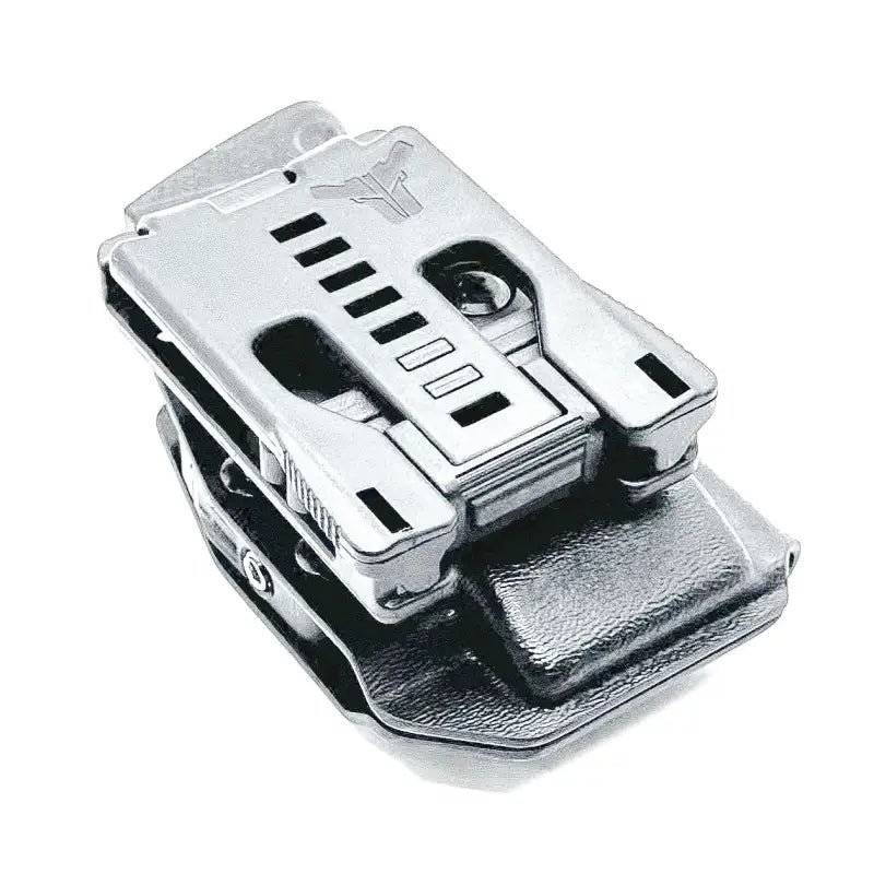 Silver and black gun holster for H&K 9/40, Four Brothers Holsters magazine carrier