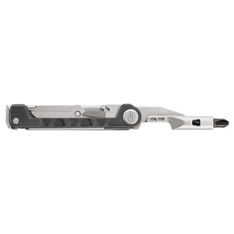 Silver and black multi-tool featuring Armbar Drive pry bar and bottle opener