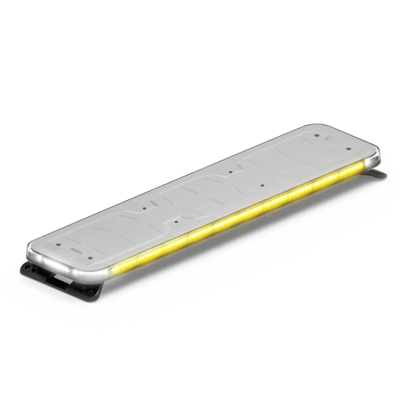 Silver and yellow light bar on Feniex Fusion-S GPL Exterior Light Bar for emergency lighting