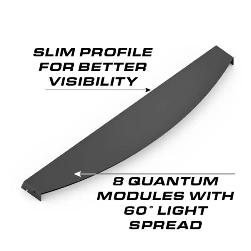 Slim dark gray light bar for Feniex Quantum 2.0 interior rear light bar