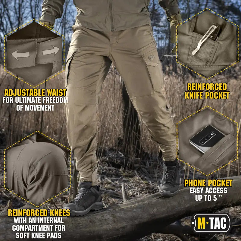M-Tac Tactical Pants Aggressor Gen.II Flex with reinforced knees and adjustable waist
