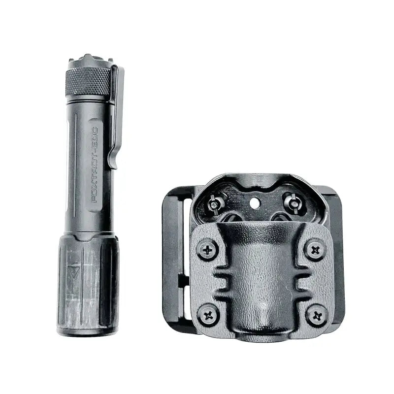 Sig Sauer Foxtrot-EDC flashlight carrier with safariland QLS fork and belt-mount holster