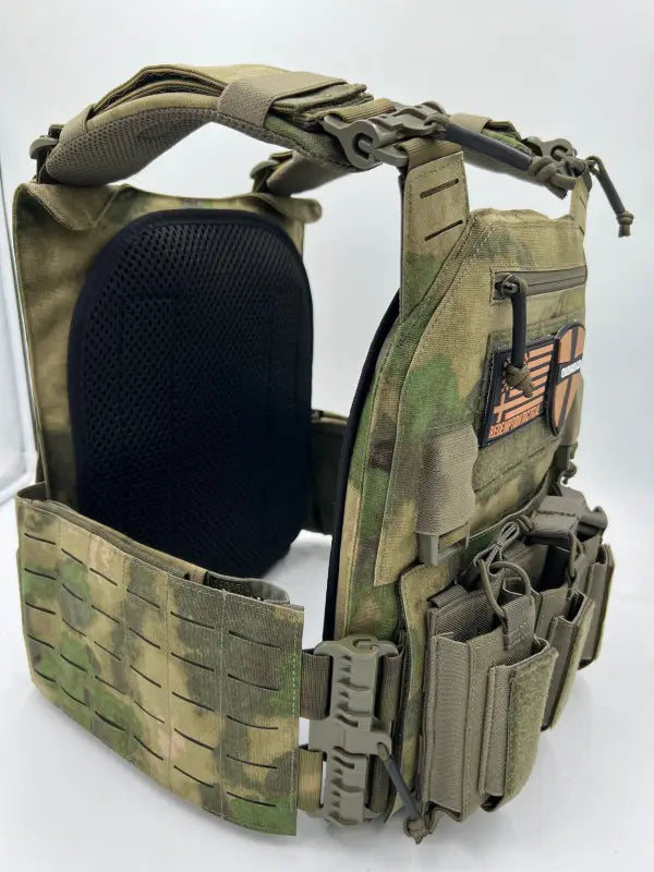 Redemption Tactical Crusader 2.0 plate carrier vest with multi-camouflage and MOLLE side cummerbund