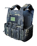 Redemption Tactical Crusader 2.0 plate carrier vest with magazine pouches and American flag patch