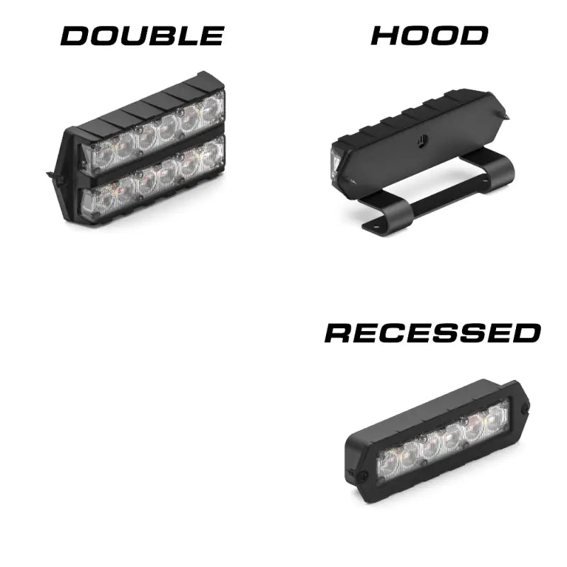 Feniex Fusion-S surface mount black LED light bars for first responders