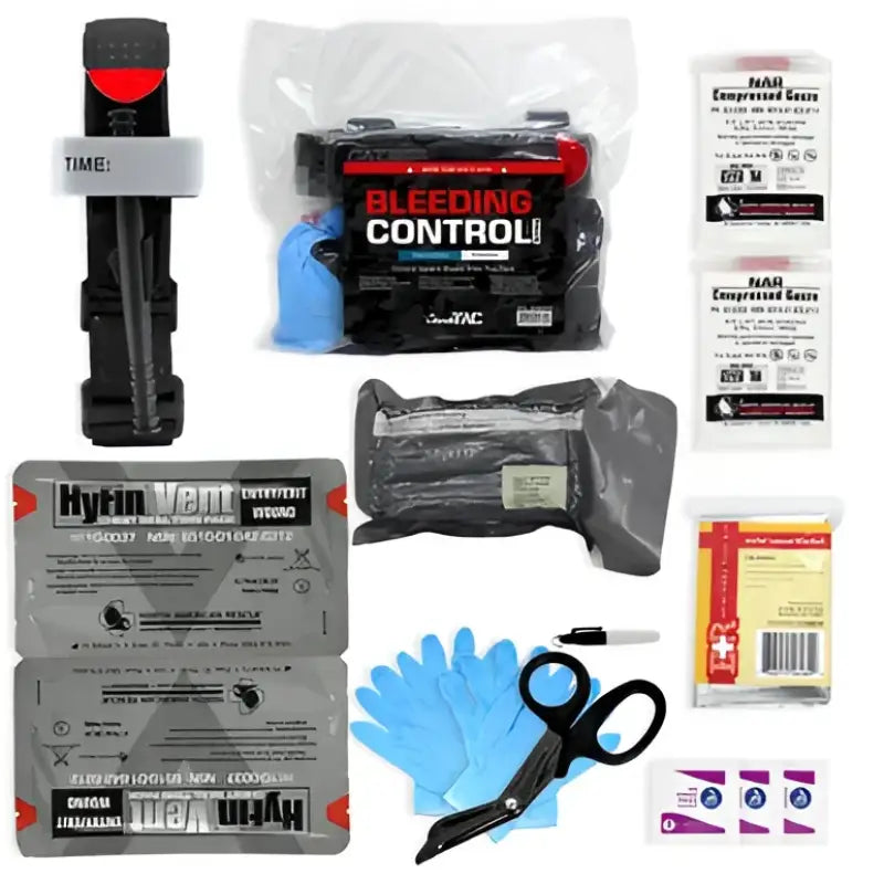 Trauma first aid kit for first responders firefighters and police in the Intermediate Bleeding Control Pack