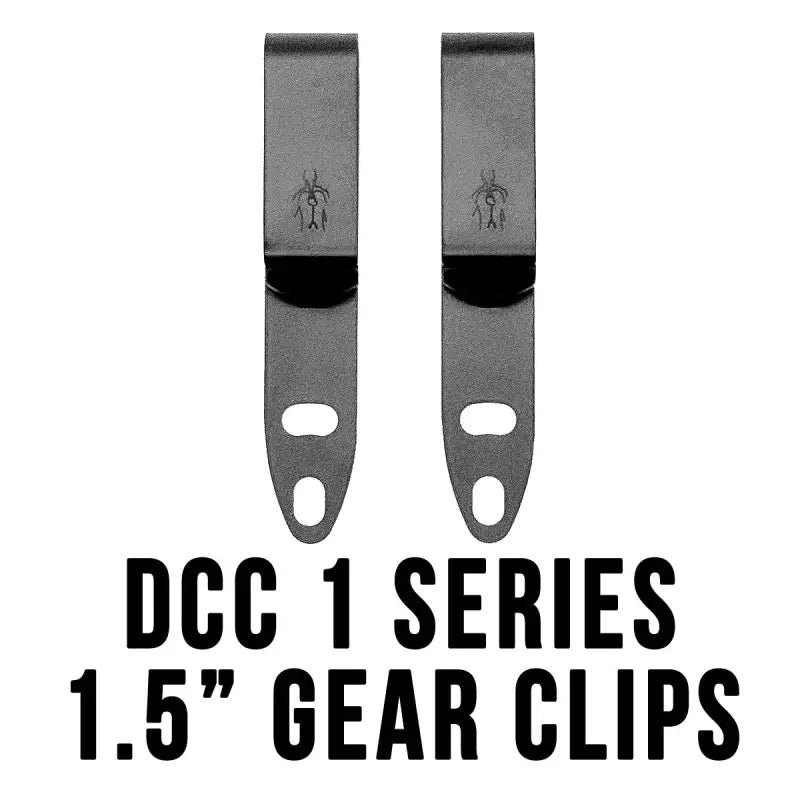 Dark gray metal gear clips with etched insect design for Sig Sauer P365-FUSE holster