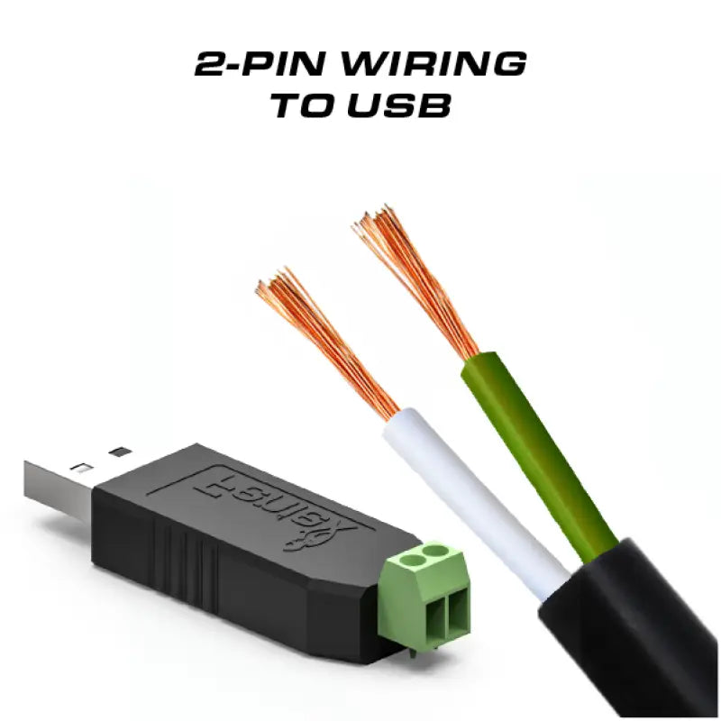 Two-pin wiring to USB adapter for Feniex Quantum 2.0 mini light bar