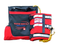 Water rescue equipment bag with red and black colors for ARM-LOC Rescue System