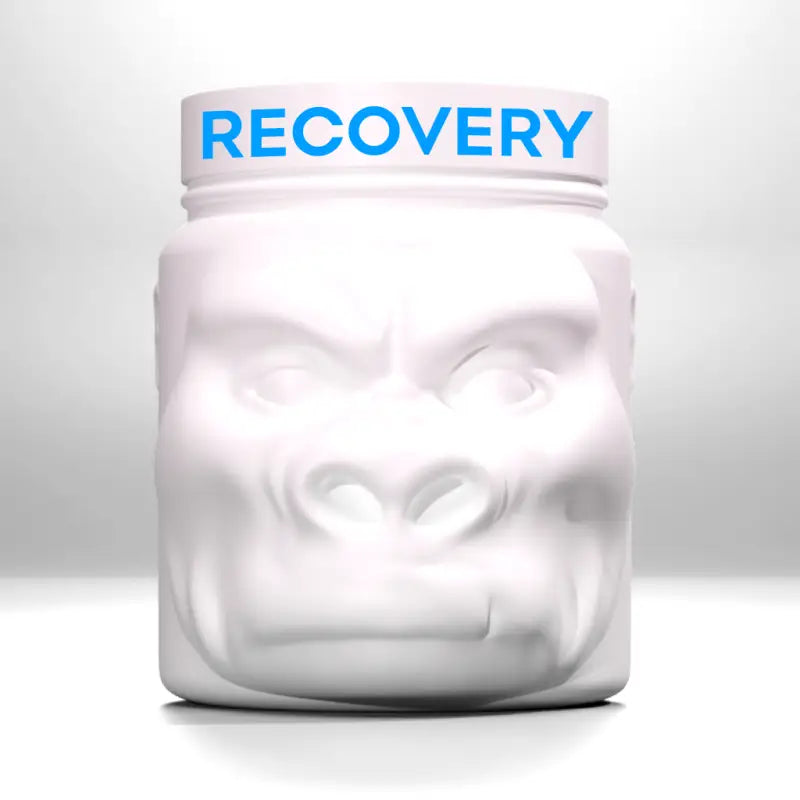 White gorilla-faced recovery jar for first responders firefighters and police Post Recovery