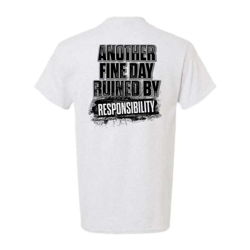White safety yellow t-shirt with humorous text, ideal as a safety yellow t-shirt product