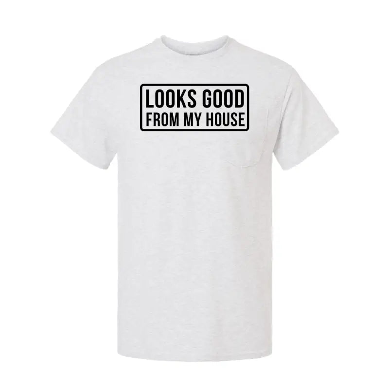 White safety yellow t-shirt with a rectangular text box for a bold statement