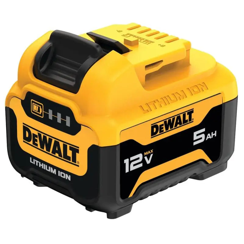 Yellow DeWalt DCB126 12V MAX* 5.0Ah Lithium Ion Battery Pack for power tools