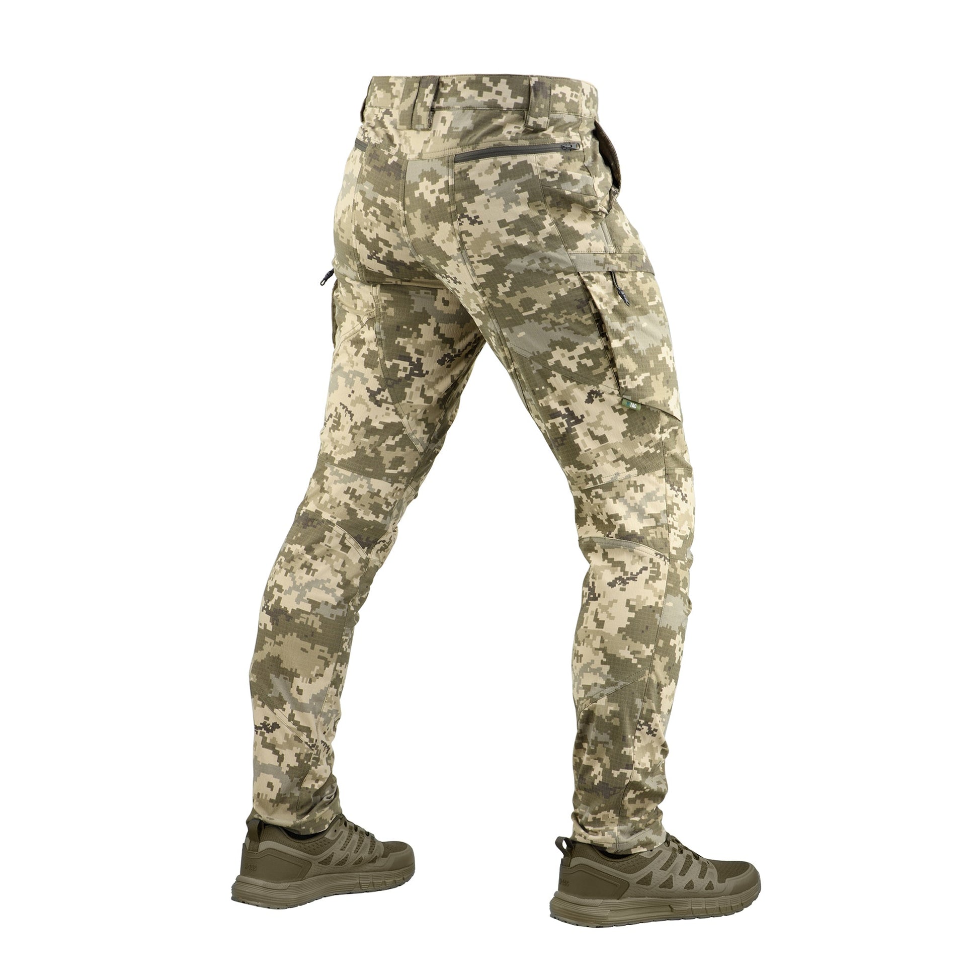 M-Tac Tactical Pants Sahara Flex Light displayed in a casual urban setting, blending functionality with everyday style.
