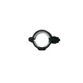 Black metal pipe clamp with circular opening for 1-3/8 inch pepper spray holder