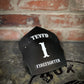 Traditional Panel Shield (1-1 Panel) Leather Helmet Front
