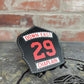 Traditional Panel Shield (1-1 Panel) Leather Helmet Front