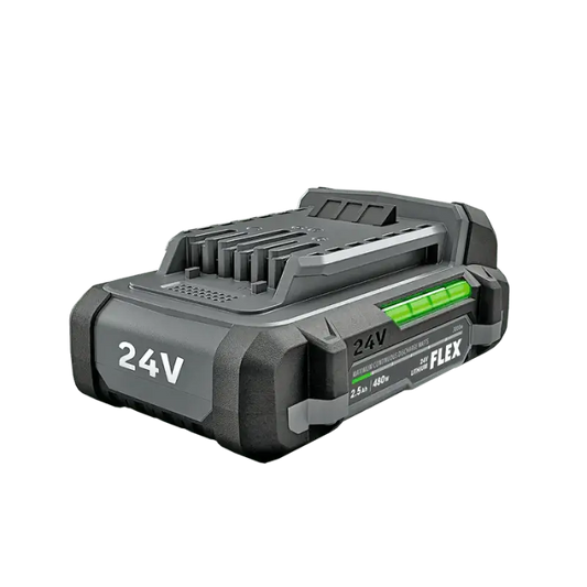 24V rechargeable flex FX0111-1 2.5Ah lithium-ion battery with charge indicator display