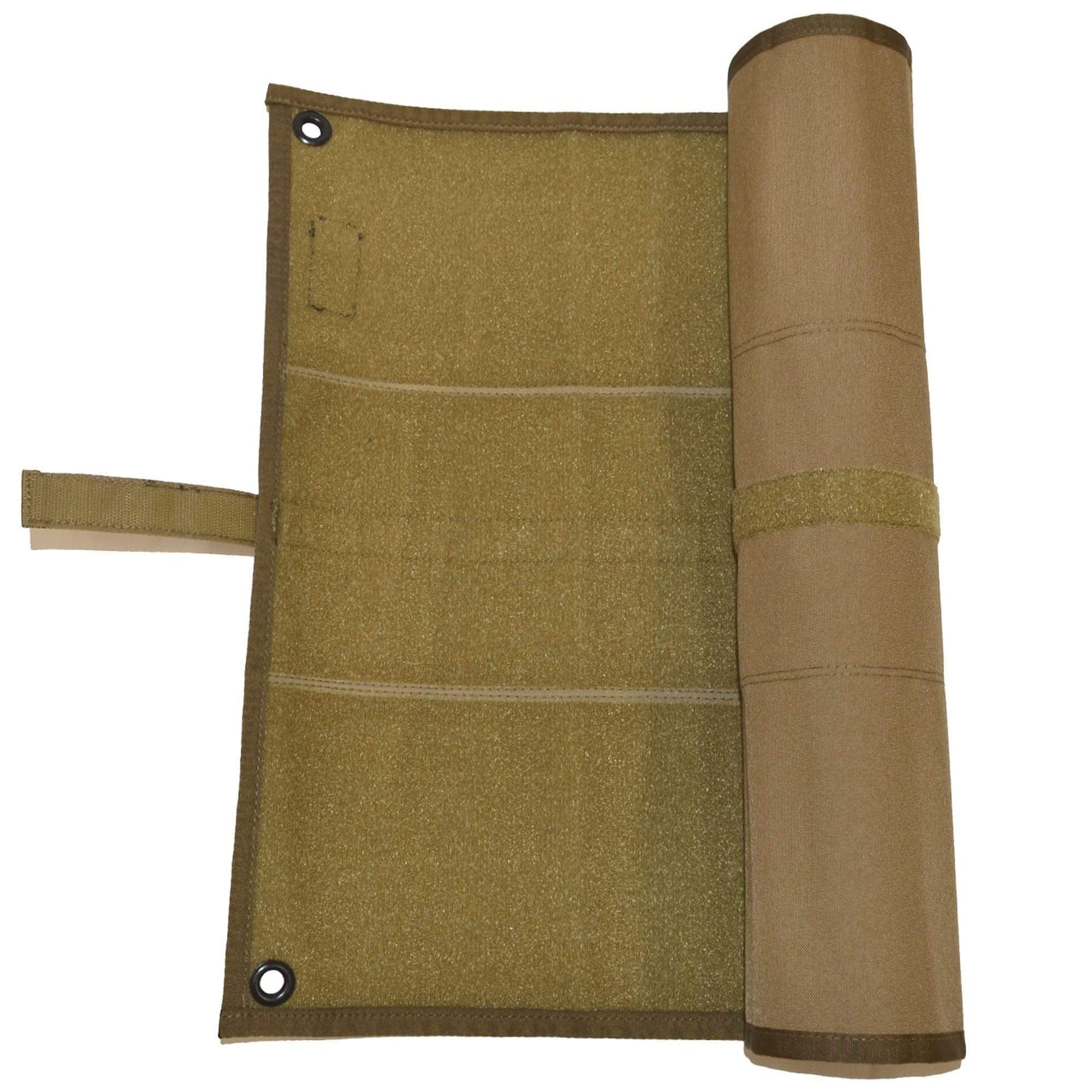 Fully unrolled Tactical Patch Mat 18'' x 24'' showing its loop fastener interior.