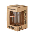 Boxed 2nd Amendment Glasses featuring a copper bullet embedded in a rocks glass