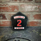 Traditional Panel Shield (1-1 Panel) Leather Helmet Front