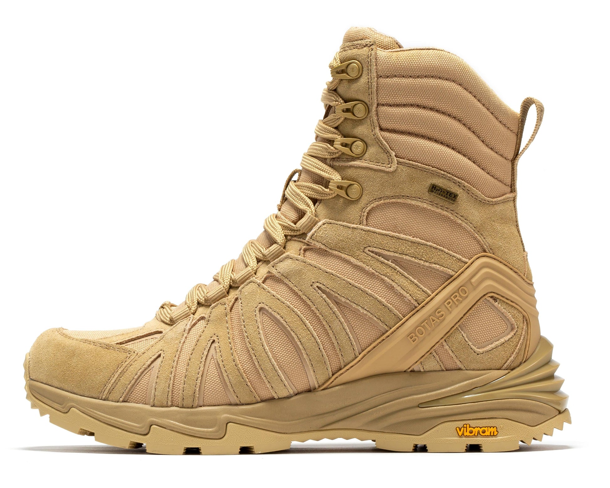 Waterproof design of Botas Pro Sand 8 Inch Tactical Boots with VIBRAM® Outsole BP22820 for outdoor use.