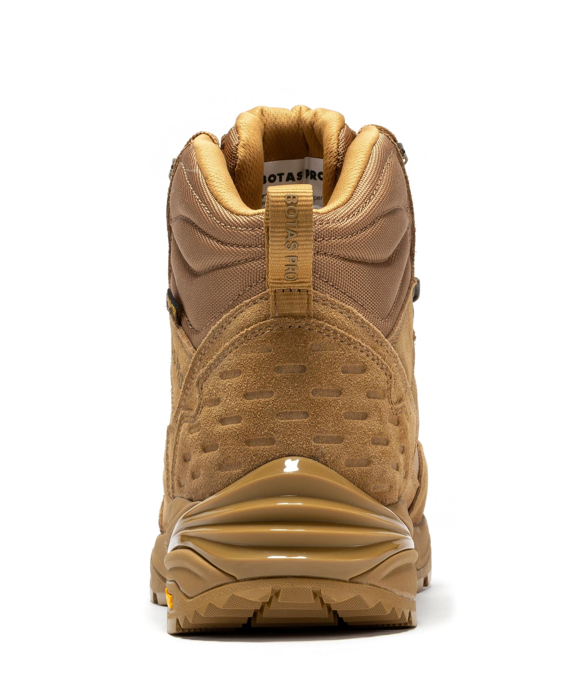 Close-up of the slip-resistant rubber sole on Botas Pro Sand 6 Inch Waterproof Tactical Boots with VIBRAM® Traction Lug Outsole BP22610, ensuring excellent grip.