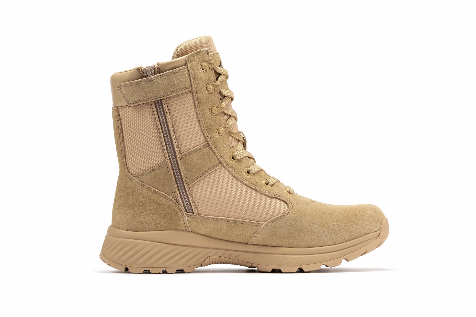 High-quality Botas Pro Sand Men's 8 inch Side Zipper Military Tactical Boots BP701 perfect for outdoor and tactical use.