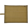 Bird's eye view of Tactical Patch Mat fully covered with patches, demonstrating its capacity.