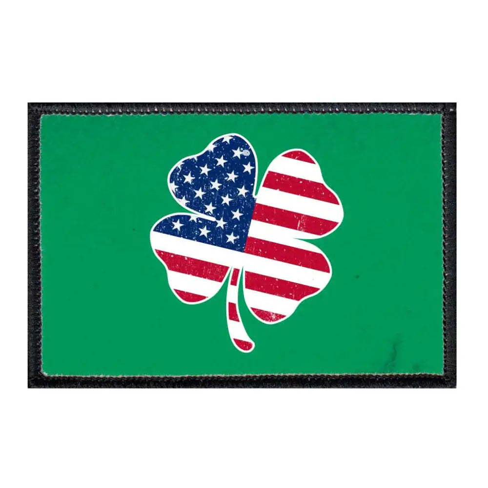 4 Leaf Clover - US Flag - Patch - Patch