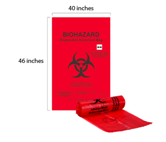 40X46 Biohazard Bags (40-45 Gallons) 100pcs