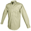 Side view of the Trail Shirt for Men - L/Sleeve, showcasing its fit and comfort as an outdoor safari shirt for men.