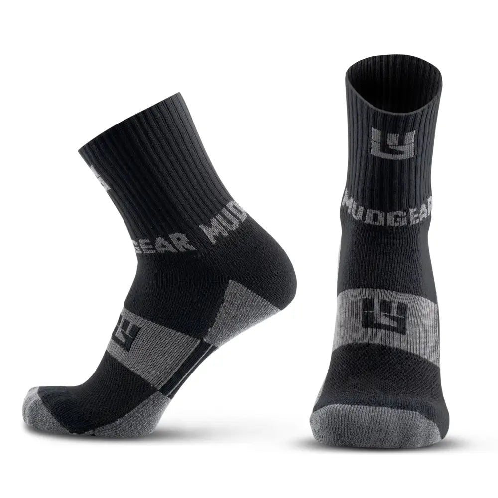 Chief Miller Inventory 5" Crew Height Trail Running Sock (Black/Gray) Apparel