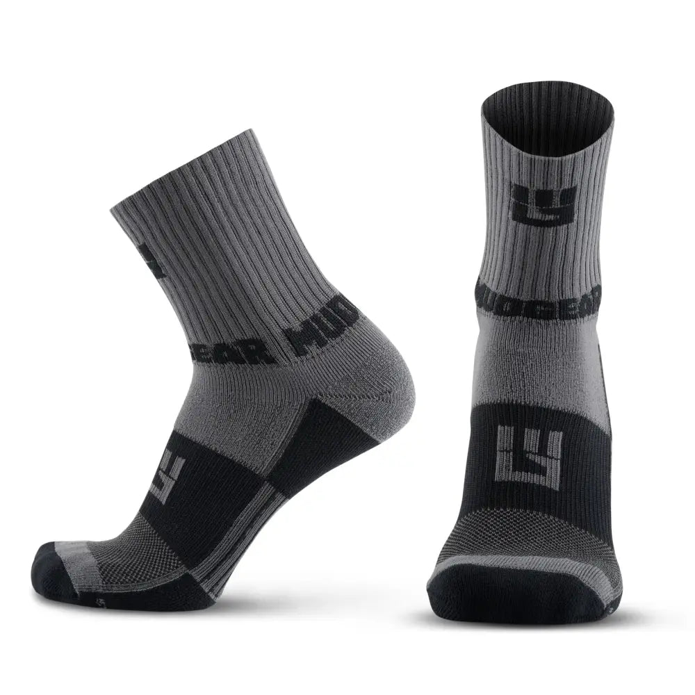 Chief Miller Inventory 5" Crew Height Trail Running Sock (Gray/Black) Apparel