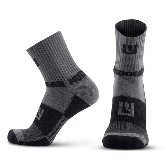 5" Crew Height Trail Running Sock (Gray/Black) - Chief Miller Apparel