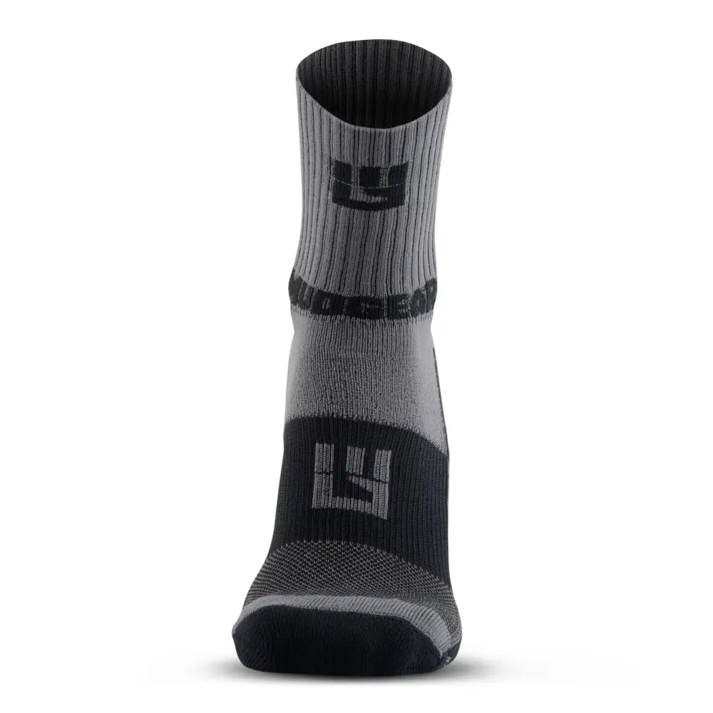 Chief Miller Inventory 5" Crew Height Trail Running Sock (Gray/Black) Apparel