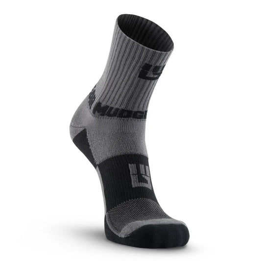 5" Crew Height Trail Running Sock (Gray/Black) - Chief Miller Apparel