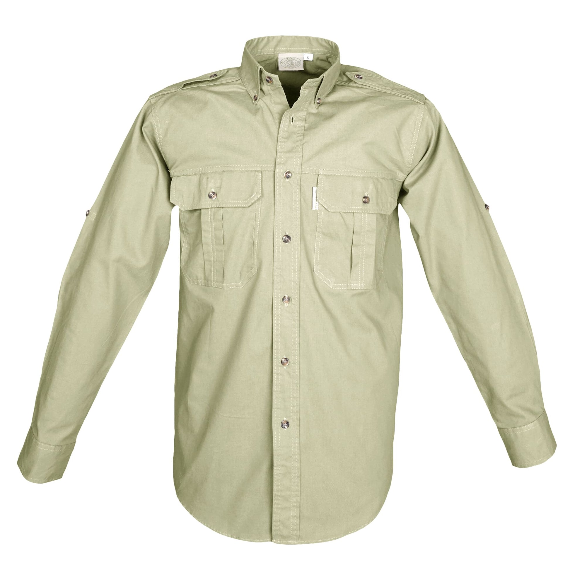 Trail Shirt for Men - L/Sleeve in a natural setting, perfect for travel as an outdoor safari shirt for men.