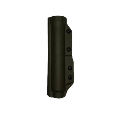 Black cylindrical Baton Holder with four attachment points for first responders