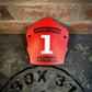 Traditional Panel Shield (1-1 Panel) Leather Helmet Front