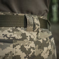 Rear view of M-Tac Tactical Pants Sahara Flex Light featuring Flex Rip-Stop fabric for sun resistance.