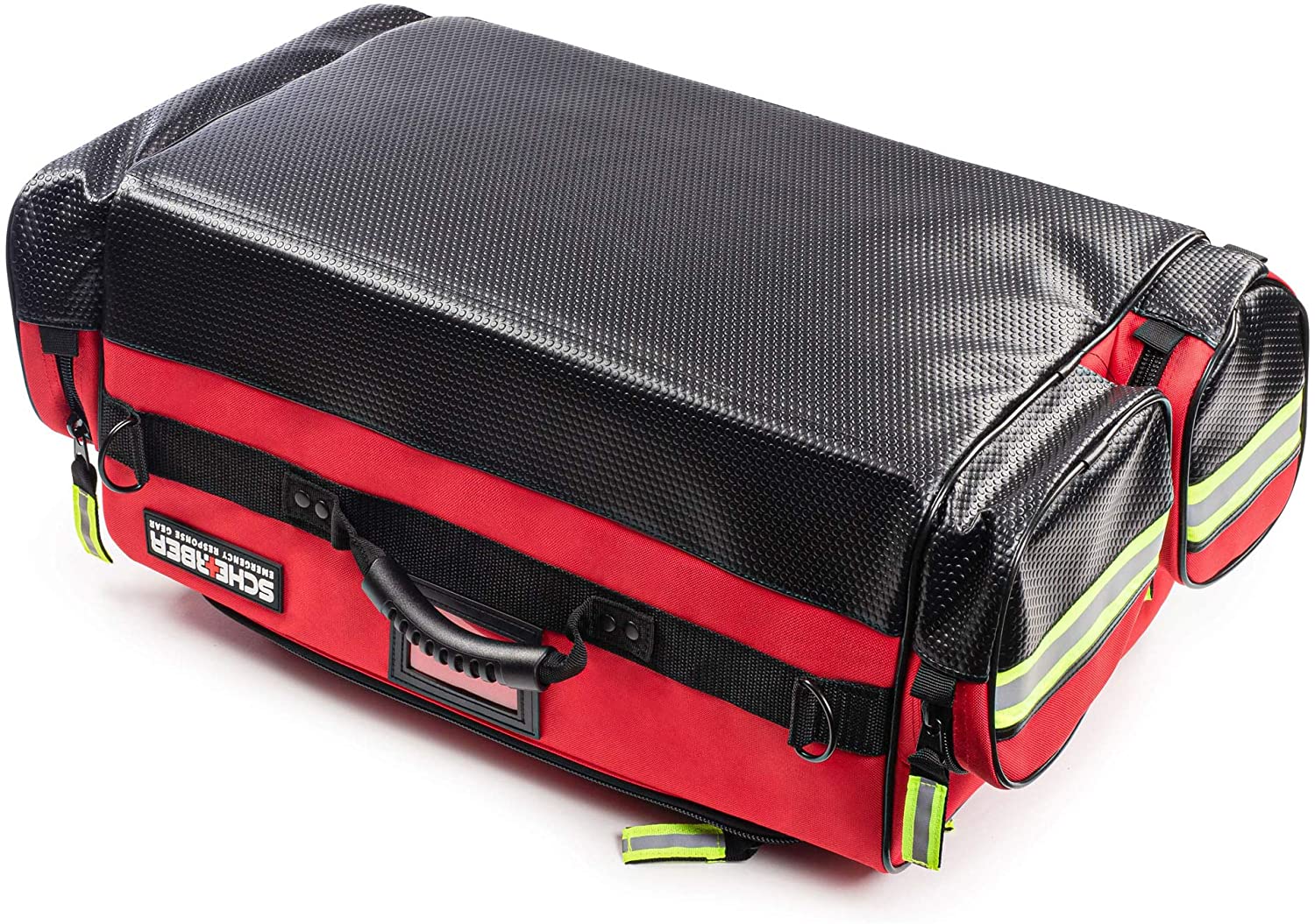 Close-up of Scherber Ultimate First Responder Trauma kit showcasing high-quality medical supplies for effective trauma care.