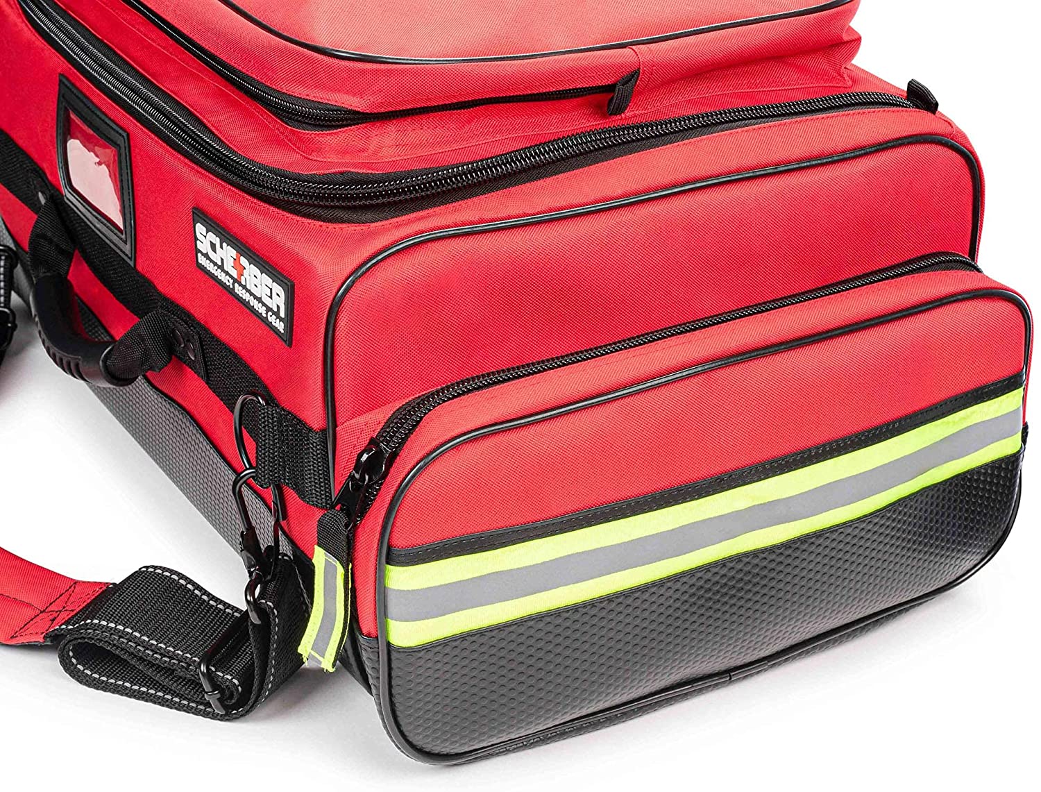 Scherber Ultimate First Responder Trauma kit O2 W/Bleeding Control - Fully Stocked with durable gear bag and organized compartments.