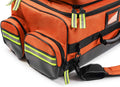 The Scherber First Responder O2 Bag worn on a shoulder, demonstrating its comfortable ergonomic design and detatchable padded strap for easy carrying in emergency situations.
